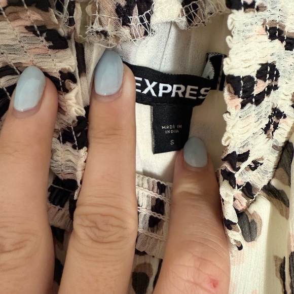 Express Animal Print Ruffled Dress - Picture 5 of 5